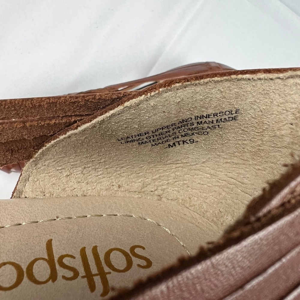 Softspots Trinidad‎ Brown Woven Leather Flats Comfort Slip On Loafers Size 10 M - Picture 11 of 11